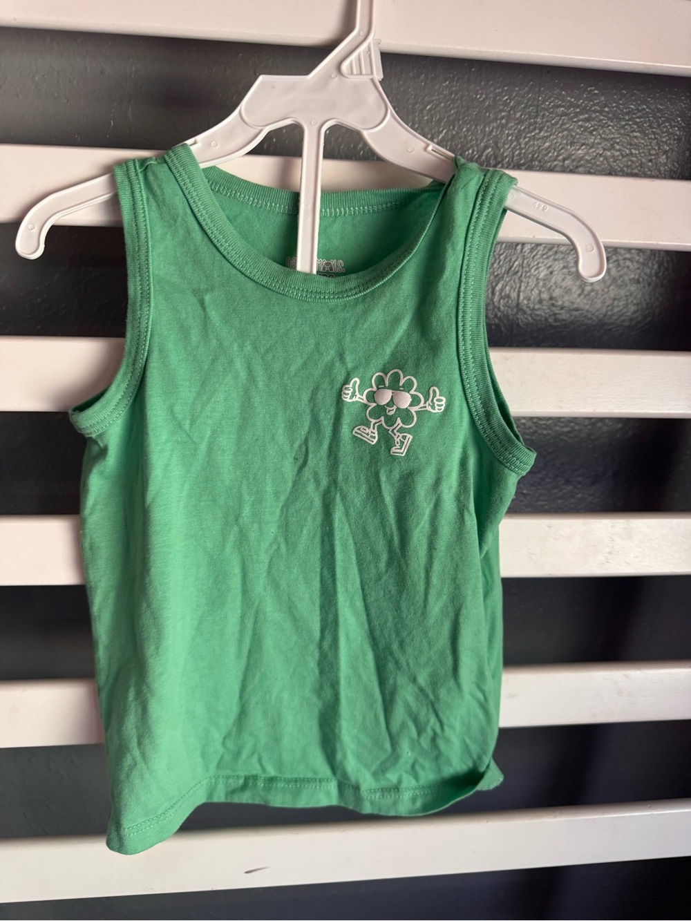 Garanimals Green Kids Tank with White Flower Character